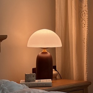 <b>Table</b> Lamp Wood Base Led Light E26 Bulb Switch Control For Living Room Bedroom <b>Study</b> Decorative Ambient Lighting - Product Image 2