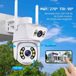 HD 6MP ngoài trời không thấm nước CCTV <span class=keywords><strong>Camera</strong></span> với không dây ống kính kép <span class=keywords><strong>Wifi</strong></span> Hệ thống an ninh tầm nhìn ban đêm PTZ 360 hai cách âm thanh - Product Image 2