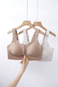 Sujetador deportivo HY Easy con cremallera frontal para busto <span class=keywords><strong>grande</strong></span> y pronunciado, sin costuras, con soporte y efecto suavizante, tirantes anchos que no aprietan, antideslizante. - Product Image 4