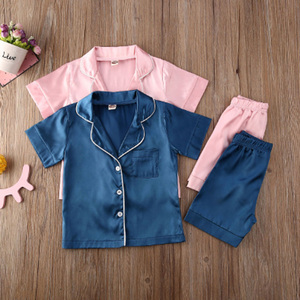 Pijamas Personalizados para Bebés, Niños y Niñas, Conjunto de Dos Piezas de Seda, Pantalón y Camiseta de Manga Larga, Satén Sólido, Ropa de Dormir para Niños - Product Image 5