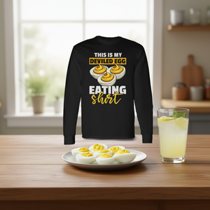 Esta es mi camiseta de manga larga con estampado de huevo relleno de queso. - Product Image 3