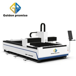 Golden Promise GP-3015F Cnc Sheet and Tube Fiber Laser Cutting Machine Iron Plate Fiber Laser / Lazer Cutting Machine 3000W