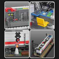 Reobrix 66802 Nouveau modèle de locomotive MOC BR101 en briques, jouets de montage DIY pour garçons, cadeaux d'anniversaire pour enfants, ensembles de blocs de construction