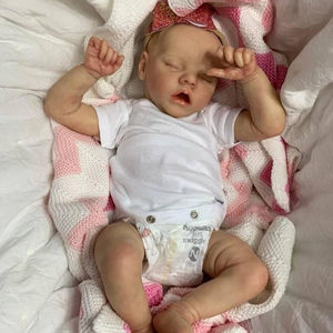 18 pulgadas 45cm Twin Reborn Baby Doll Girl Toy Real Sleeping Live Bebe Reborn Newborn Model Toy Soft Fashion Doll - Product Image 1