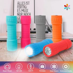 Linterna Táctica Mini GOLDMORE1, Cuerpo de Aluminio, Clasificación IP65, 9 LED, Uso en Campamentos, Linterna de Mano - Product Image 6