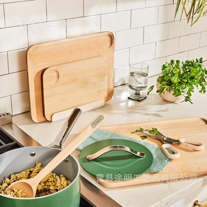 <b>Wooden</b> Cutting Board Rectangle Thickened Grooved Double Sided Kitchen Chopping <b>Block</b> Dishwasher Safe - Product Image 1
