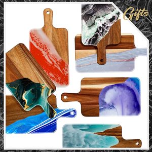 Tabla de Cortar de Madera de Acacia para Cocina, Tabla de Cortar con Mango para Restaurante, Restaurante de Carnes, Regalos de Navidad - Product Image 3