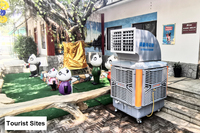 Enfriador de aire evaporativo móvil de almacén interior y exterior ahorro de energía RTFANS