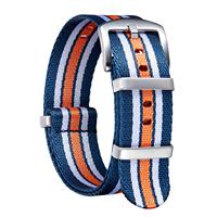Bracelet de montre en nylon de qualité supérieure, 18 mm, 20 mm, 22 mm, nylon balistique lisse, simple passage, une seule pièce, universel, sport