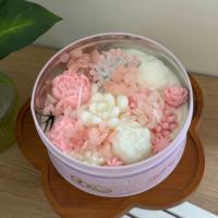 Boîte ronde en fer pour desserts et bougies aromatiques en forme de plante florale, cadeaux d'anniversaire de niche, souvenirs, parfums d'intérieur