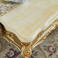 Juego de Mesa de Centro y Mueble para TV de Madera Maciza Tallada, Estilo Europeo, con Almacenamiento, Hecho a Medida, Origen China