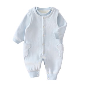 Baby Romper Fleece <b>Lined</b> Thick Warm Unisex Spring Autumn Winter Bodysuit Long Sleeve <b>Pants</b> Infant Clothing Set - Product Image 5