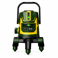 Niveau laser rotatif automatique industriel 5 lignes à auto-nivellement, laser vert 532nm, alimentation par batterie au lithium 3