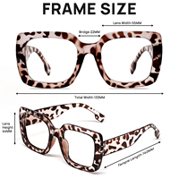 Lunettes optiques confortables pour femmes, avec logo personnalisé, style vintage, verres transparents, monture intégrale rectangulaire, imprimées