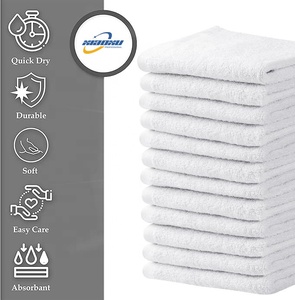 Fabricant de salle de sport, de spa et de soins capillaires à domicile, serviettes 100% coton épaisses grises et blanches, serviettes de salon résistantes à l'eau de Javel - Product Image 3