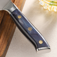 Couteau à découper chinois martelé de 7 pouces, en acier Damas 67 couches avec cœur VG10, ultra-affûté, pour viande et légumes, avec manche en résine
