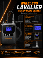 Sistema de Micrófono Inalámbrico UHF de 4 Canales CHXYKOM IU-4018-02 con 4 Transmisores XLR de Metal para Escenario, Iglesia, Karaoke
