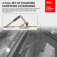 Pintu Geser Aluminium Anti Karat Profil Ramping Tahan Air Kaca Ganda Tahan Angin Berat untuk Interior Kamar Tidur Teras