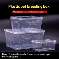 Nouveau modèle 26 : Boîte d'élevage de reptiles panoramique transparente avec perforations ventilées, épaissie pour araignées et grenouilles cornées