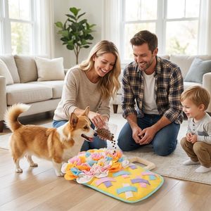 Tapis de renifflement pour chien, jouet interactif pour animaux de compagnie, tapis de distribution lente lavable pour gamelle de chien, tapis olfactif d'entraînement pour la recherche de nourriture - Product Image 6