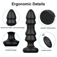 AIERSHA Masseur de prostate sans fil télécommandé, plug anal vibrant télescopique, jouet sexuel