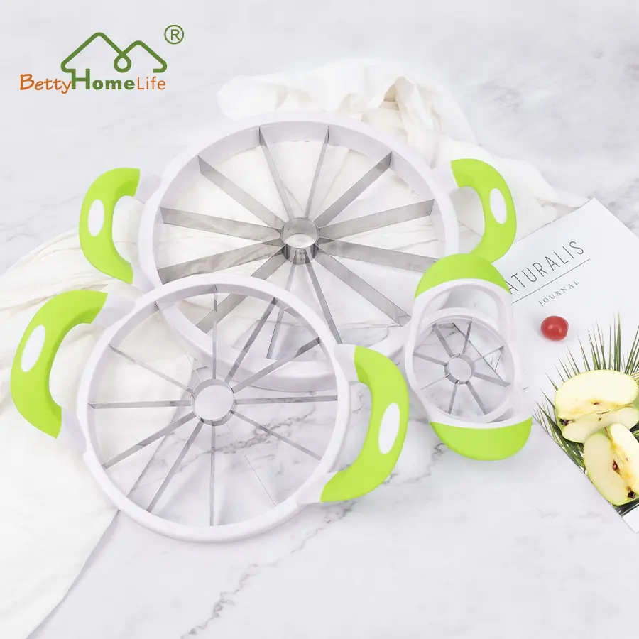Hot Summer Commercial Handheld Round Divider 3PCS Stainless Steel Watermelon Apple Slicer Fruit Cutter Kitchen Tools