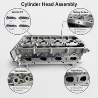 Tête de cylindre semi-assemblée en aluminium OEM 03C 103 063 BP EA111 1.6L pour remplacement de la tête de cylindre du moteur VW Golf Jetta
