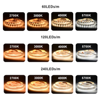 Bande lumineuse LED SMD2835 à faible consommation d'énergie, indice de reproduction des couleurs élevé (CRI 95), CCT réglable, dimmable, garantie 7 ans, pour éclairage de studio professionnel