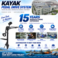 Pédalier de kayak léger en aluminium de 5,2 kg pour propulsion avant et arrière, idéal pour les fabricants de kayaks (OEM/ODM)