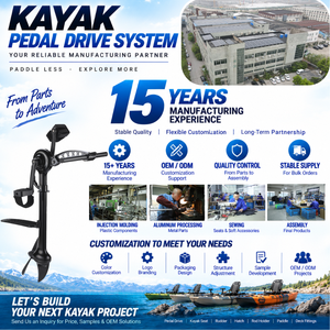 Pédalier <span class=keywords><strong>de</strong></span> <span class=keywords><strong>kayak</strong></span> léger en aluminium <span class=keywords><strong>de</strong></span> 5,2 kg pour propulsion avant et arrière, idéal pour les fabricants <span class=keywords><strong>de</strong></span> kayaks (OEM/ODM) - Product Image 5