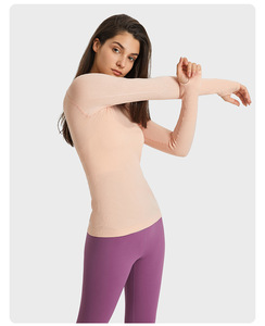 Nueva Blusa Médica Có<span class=keywords><strong>moda</strong></span> sin Costuras de Spandex para Enfermeras, Top de Hospital de <span class=keywords><strong>Moda</strong></span> para Mujer, Manga Larga, Ajuste Delgado, Cuello Redondo, Tejido Médico - Product Image 5