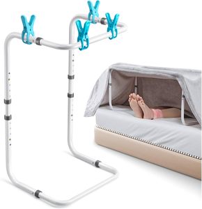 Elevador de manta de aleación de aluminio con pies de altura ajustable Rieles de cama de equipo de seguridad para adultos mayores - Product Image 1