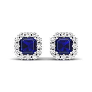 Custom Square Shape Cluster Lab Grown Diamond <b>Earrings</b> in 10K Gold Premium Luxury Jewelry for Wedding Party Wear Gift - Product Image 3