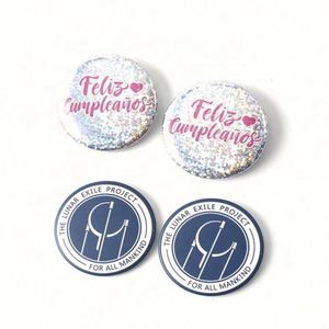 Factory Wholesale Round Tinplate Badge Buttons Custom Sublimation Needle Back Magnetic Brooch Button Badges - Product Image 3