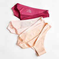Culotte de bikini sexy en satin sans couture Cheeky Cut pour filles et femmes