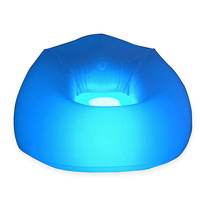 Sofa paresseux gonflable lumineux avec télécommande de 16 couleurs LED