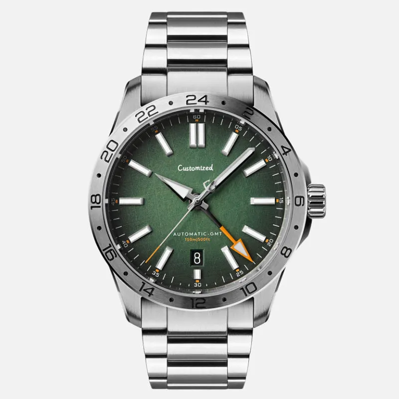 41mm Luxury Men's Gmt Automatic Mechanical Diver Watch NH34 Movement Calendar Mechanical Watch