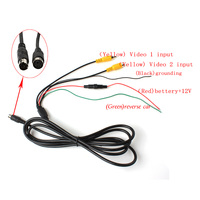 Moniteur de caméra de recul de voiture avec écran LCD couleur TFT HD 7 pouces 2CH
