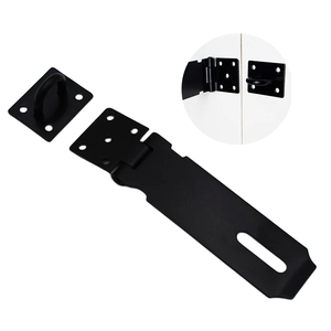 Loquet et fermoir en acier inoxydable noir robuste pour cadenas, portes, portails, abris et tiroirs domestiques - Product Image 3