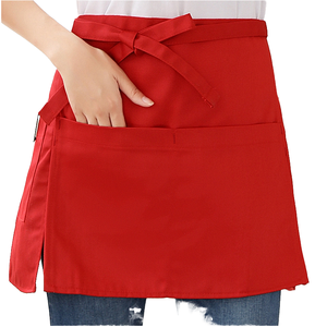 Simple Elegant Mid-waist Polyester <b>Apron</b>-Durable & Breathable for Waiters in Bakeries & Supermarkets - Product Image 2