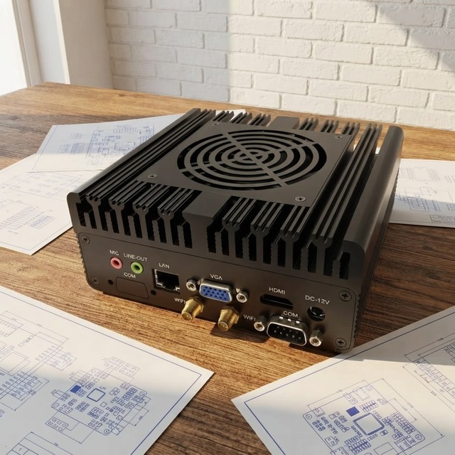 Intel Core I5 7200U Industrial Mini PC With Fan 1.4+Intel I226-V Lan+2*RS232 COM+1*M.2 SODIMM DDR3L 1600MHz Support 4G/WiFi
