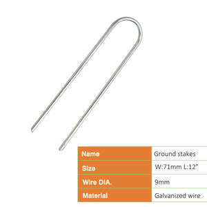 भारी शुल्क 12 इंच 9 मिमी यू-टाइप पिन नेल सस्ते कॉपर स्टील के पेग और सोड स्टेपल को सुचारू रूप से शंक के साथ - Product Image 5