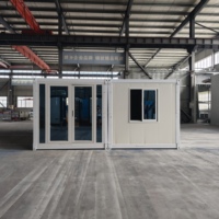 Casa Contenedor Plegable Portátil de 20 Pies con Paneles Sándwich Modelo ZD-8 Lista para Habitar Modular de 3 Dormitorios Moderna Transpirable para Uso en Escuelas y Centros Comerciales