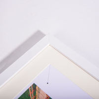 Marco de Fotos Moderno de MDF Blanco con Paspartú, Marco de Fotos de Alta Densidad para Decoración de Pared, Tamaño Personalizado, Marco de Galería al por Mayor