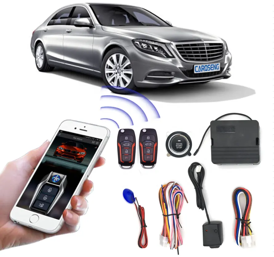 Telefone App Alarmes Carro Controle Remoto Sistema Sarter Alarme De Segurança Do Carro Remoto Com Chave Do Carro Inteligente