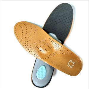 Semelles orthopédiques en cuir avec soutien de la voûte plantaire pour pieds plats – Coussinets de soin des pieds unisexe pour pieds plats - Product Image 4