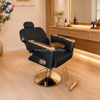 Fauteuil de Barbier Moderne en Cuir Synthétique Durable pour Salon, Spa, Salon de Coiffure et Hôtel - Mobilier Commercial de Coiffure
