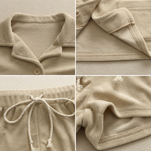 ชุดเสื้อผ้าเด็กเฟรนช์เทอร์รี่ ชุดเซ็ตสองชิ้นสำหรับเด็กผู้ชาย - Product Image 4