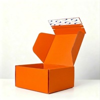 Boîte en carton ondulé de luxe écologique personnalisée, grande, moyenne, petite, avec bande de déchirement, finition brillante et vernis sélectif UV