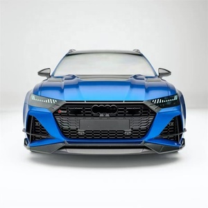 Kit carrosserie en fibre de carbone sèche pour Audi RS6, style RS4 RZ, comprenant lèvre avant, diffuseur, spoiler et jupes latérales, kit carrosserie RS4 - Product Image 1